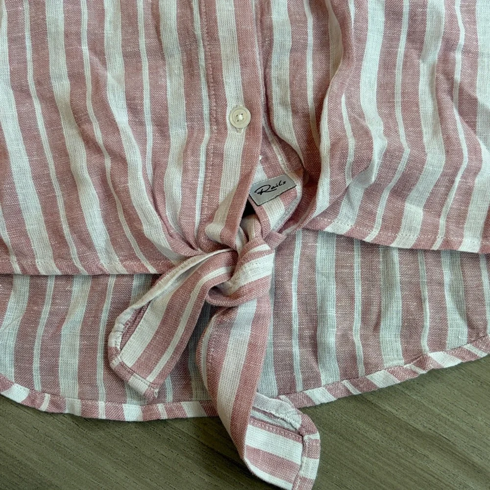 NWT Rails Pink Striped Button Down Shirt - Picture 4 of 5